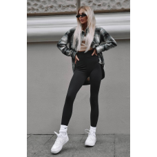 Жіночі теплі легінси на флісі Чорний, XL