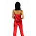 Жіноча піжама велюрова майка та штани Червоний,  L