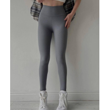 Жіночі теплі лосини в рубчик Графіт, 46/48