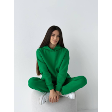 Жіночий спортивний теплий костюм оверсайз на флісі XL, Зелений