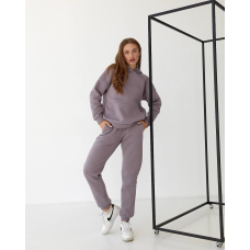 Жіночий спортивний теплий костюм оверсайз мокко, XXL