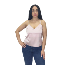 Базова майка жіноча атласна пудра 3XL/4XL