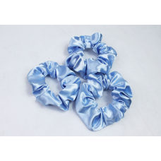 Резинки для волосся дитячі атласні Блакитний