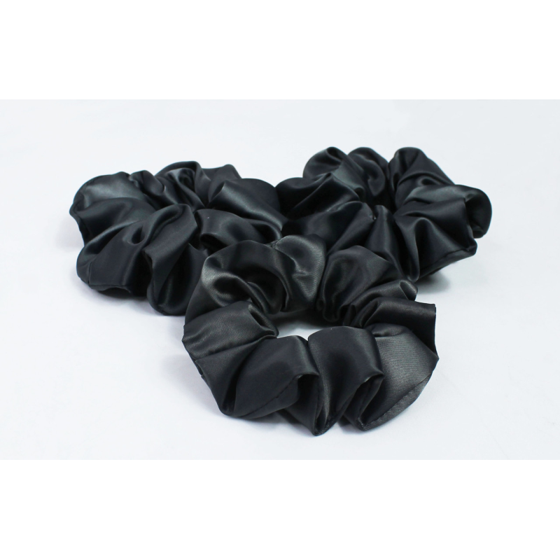 Набір гумок для волосся атласний Графітовий