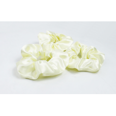 Набір гумок для волосся атласний Молочний