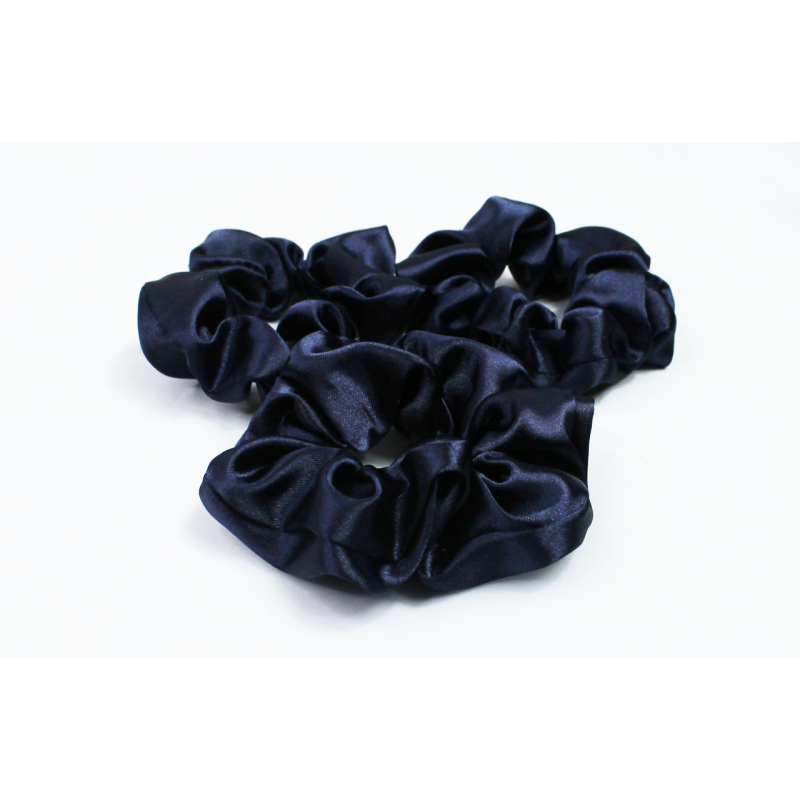 Набір гумок для волосся атласний Синій