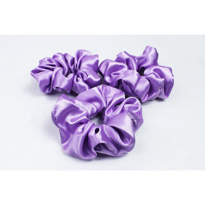 Гумка для волосся атласна Бузковий