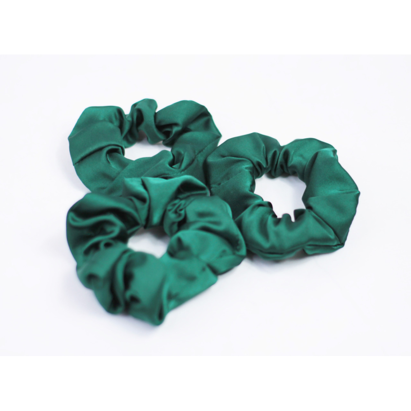 Гумка для волосся шовкова Зелений