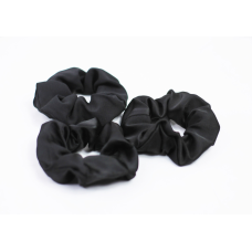 Шовкові гумки для волосся  Чорний
