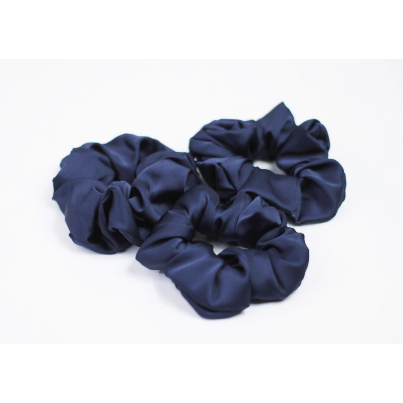Гумка для волосся шовкова Синій