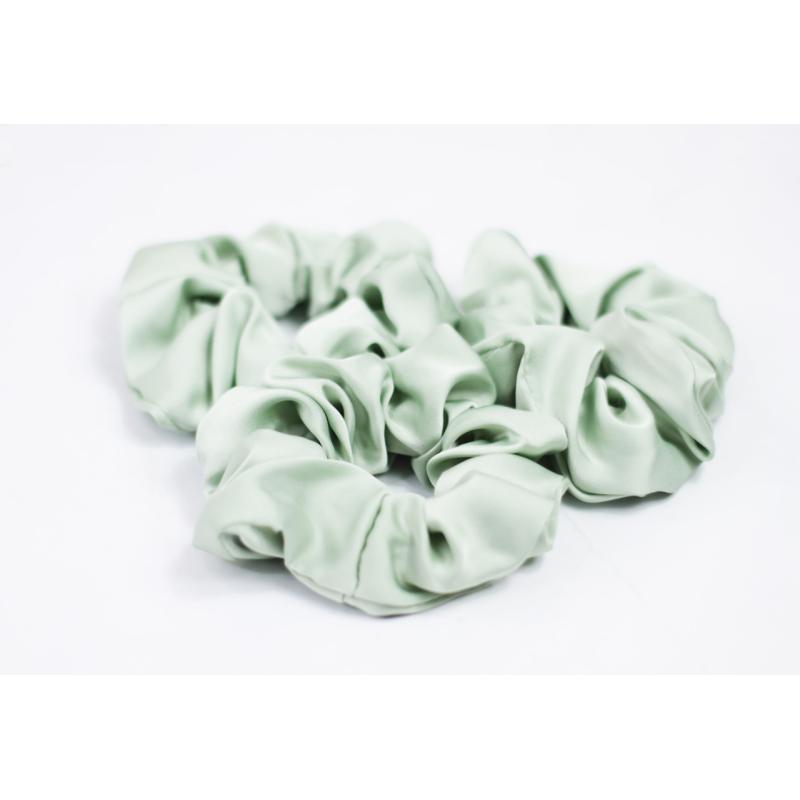 Гумка для волосся шовкова Оливковий