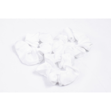 Гумка для волосся шовкова Білий