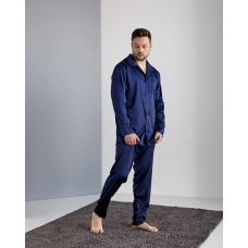 Чоловіча піжама шовкова Синій, L