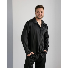 Чоловіча піжама шовкова Чорний, L
