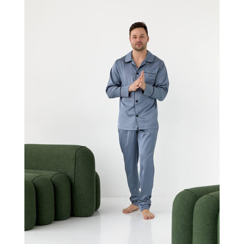 Чоловіча піжама шовкова Джинс, S