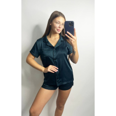 Коплект жіночій шовковий сорочка з шортами
