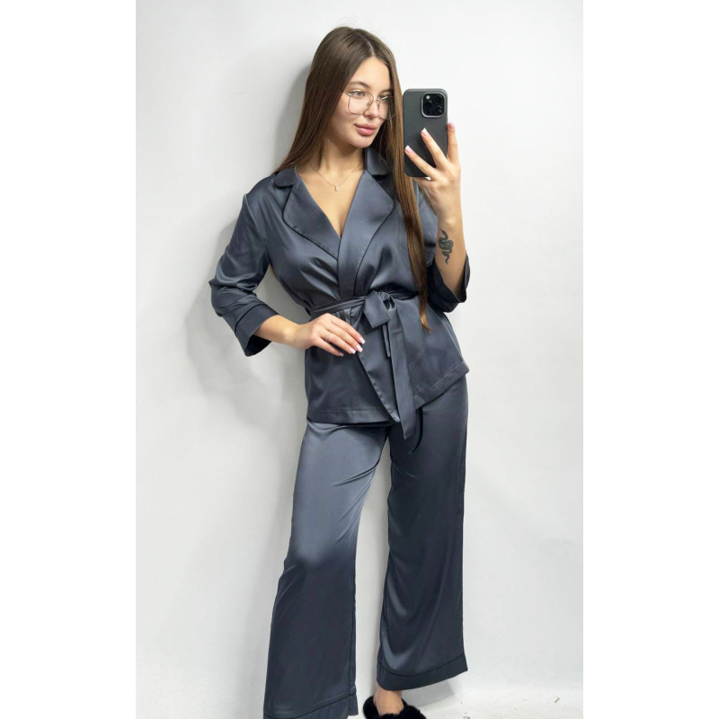 Піжама жіноча шовкова зі штанами