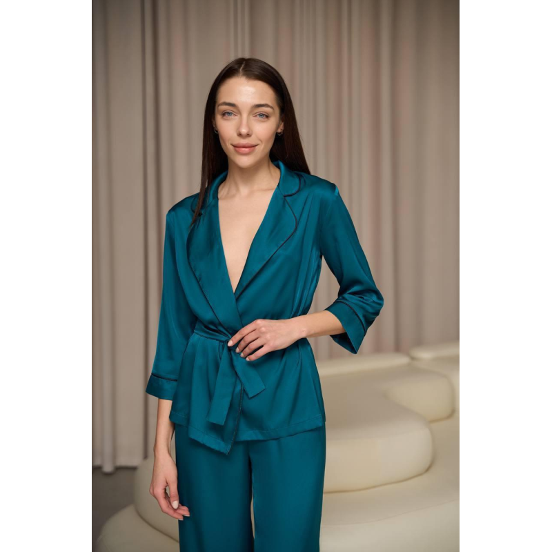 Піжама жіноча шовкова зі штанами