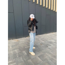 Куртка косуха жіноча весна/осінь, чорна, 44