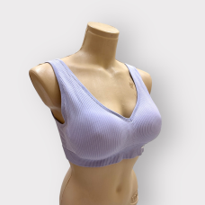 Топ бюстгальтер рубчик з широкою гумкою,Бузковий, S/M
