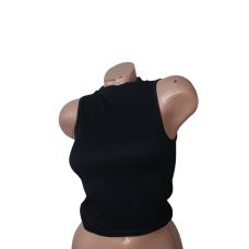 Майка жіноча-топ під горло без рукавів