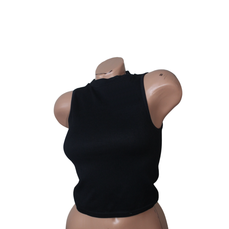 Майка жіноча-топ під горло без рукавів