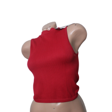 Майка жіноча-топ під горло без рукавів