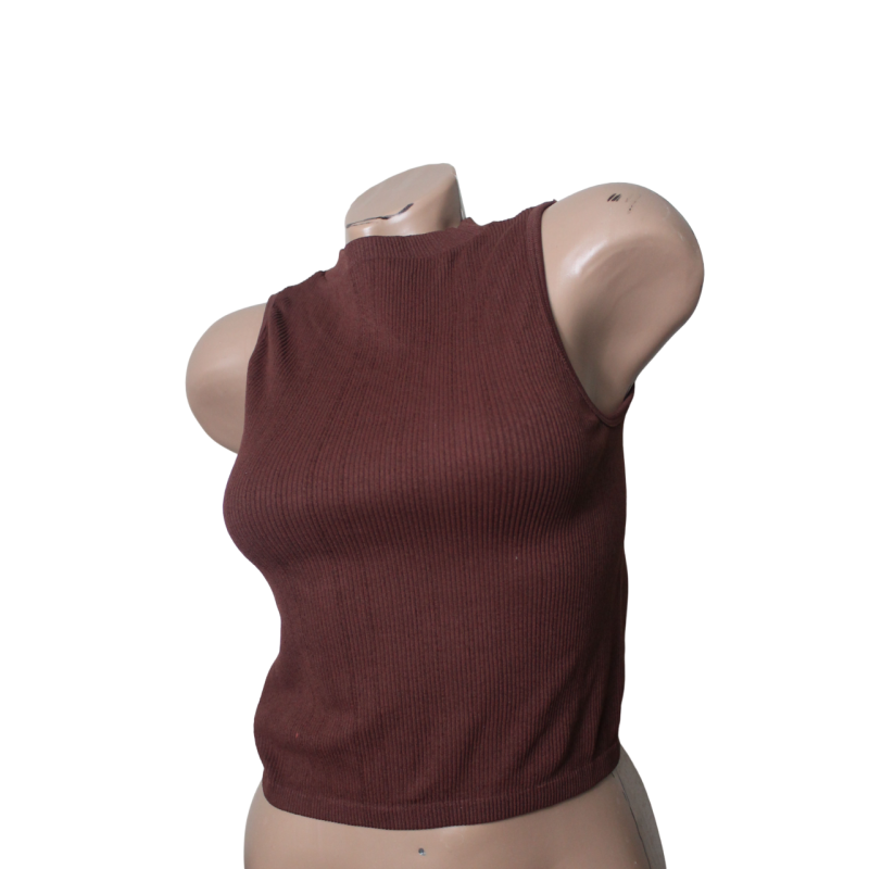 Майка жіноча-топ під горло без рукавів