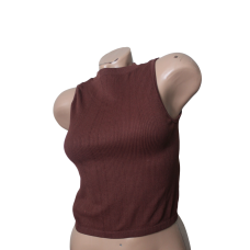 Майка жіноча-топ під горло без рукавів