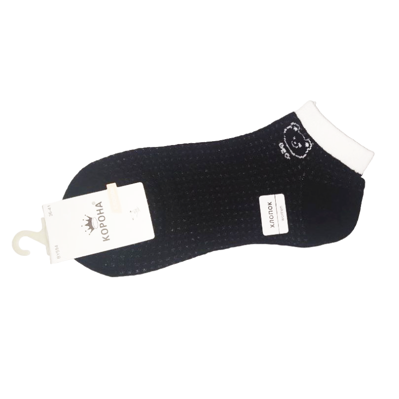 Шкарпетки жіночі короткі чорні чорні р36-41
