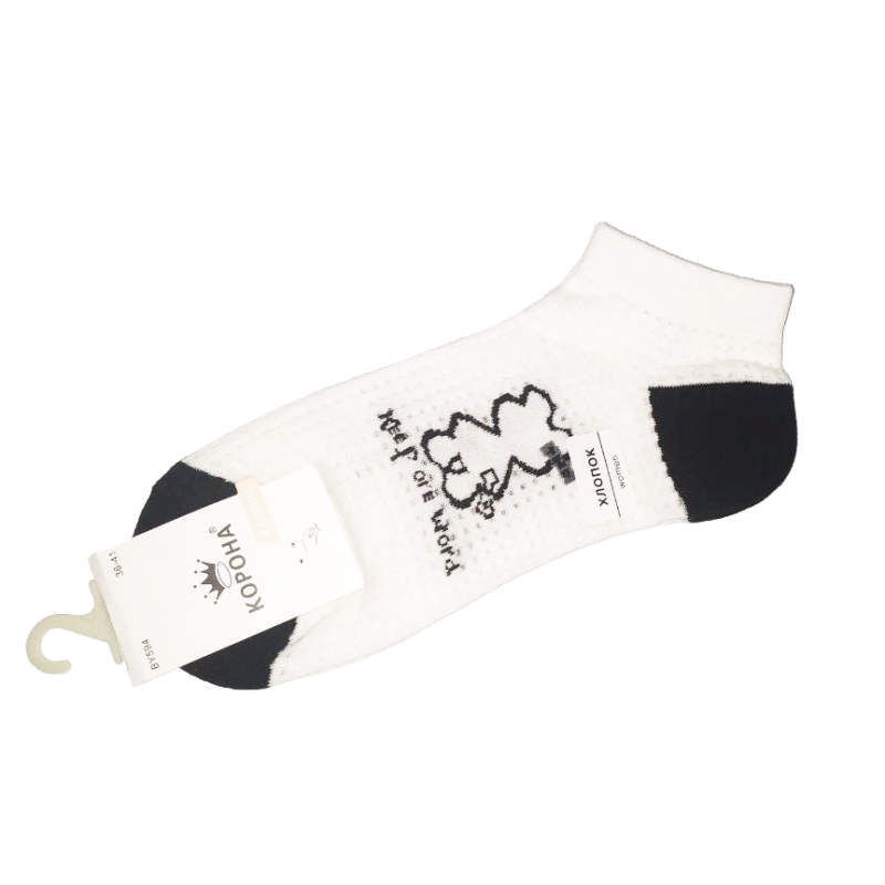 Шкарпетки жіночі короткі в сіточку, білі  р.36-41