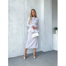 Довга літня сукня Білий, XS-S