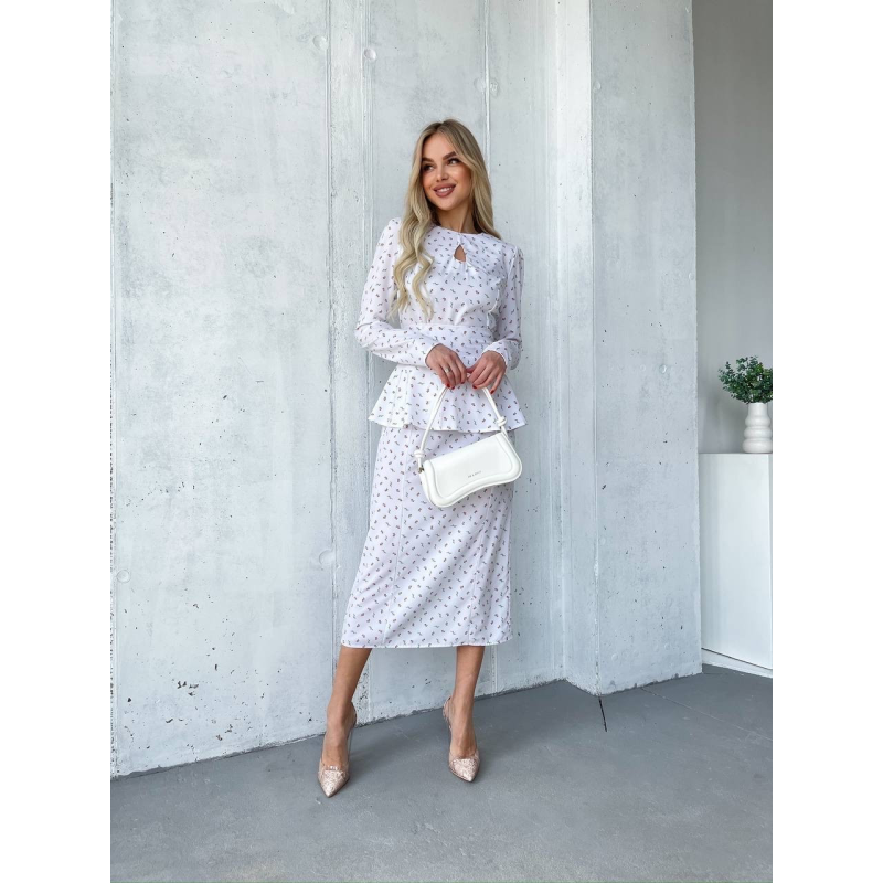 Довга літня сукня Білий, XS-S