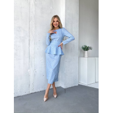 Довга літня сукня Блакитний, XL-2XL