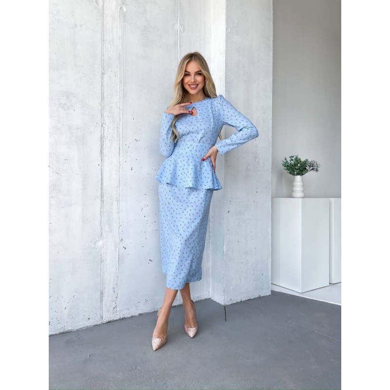 Довга літня сукня Блакитний, XL-2XL