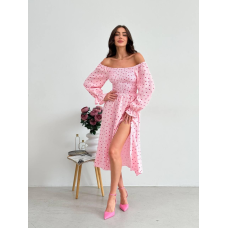 Сукня довга на літо жіноча Рожевий 42/46