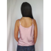 Базова шовкова майка жіноча хомут,  Пудровий, 4XL