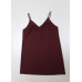 Жіноча нічна шовкова сорочка на регульованих бретельках. L, Бордо