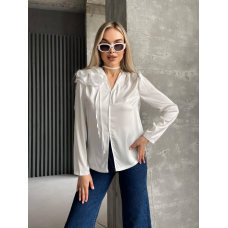 Жіноча шовкова блуза з квіткою