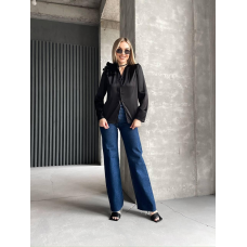 Жіноча шовкова блуза з квіткою