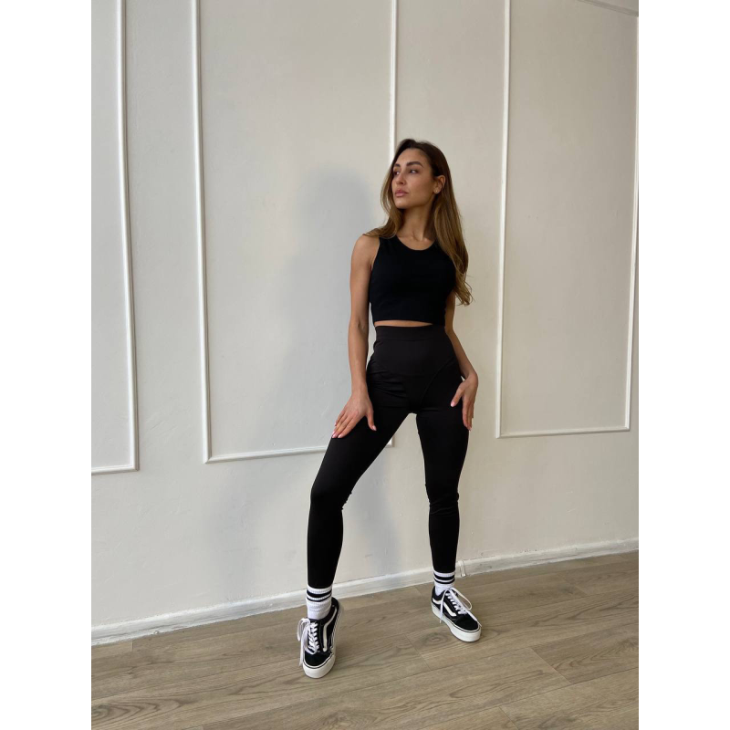 Жіночі легінси з бразильянами Чорний, S