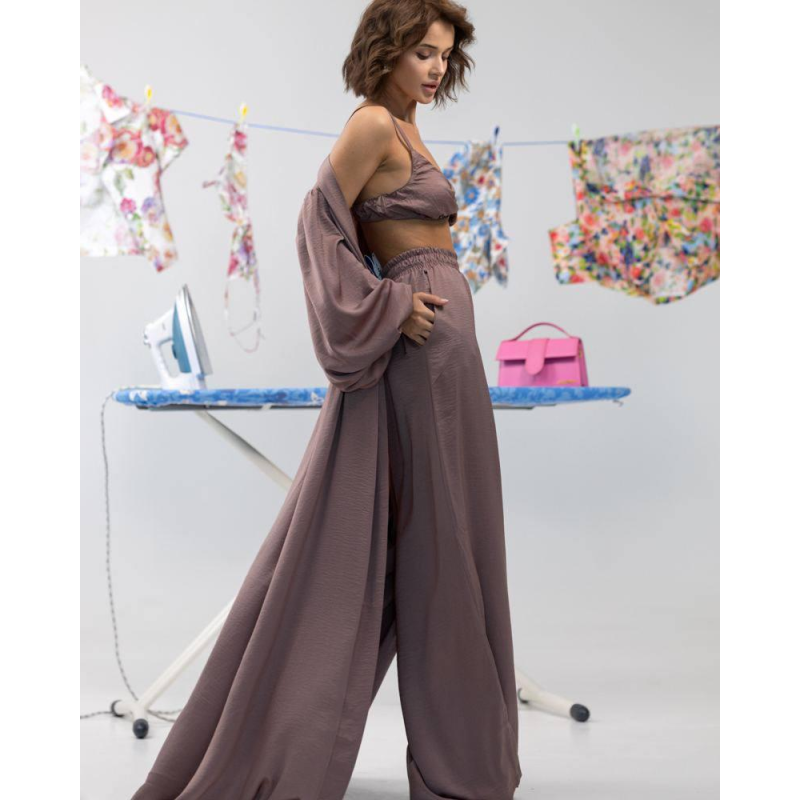 Піжамний костюм-трійка Diana шовк віскоза