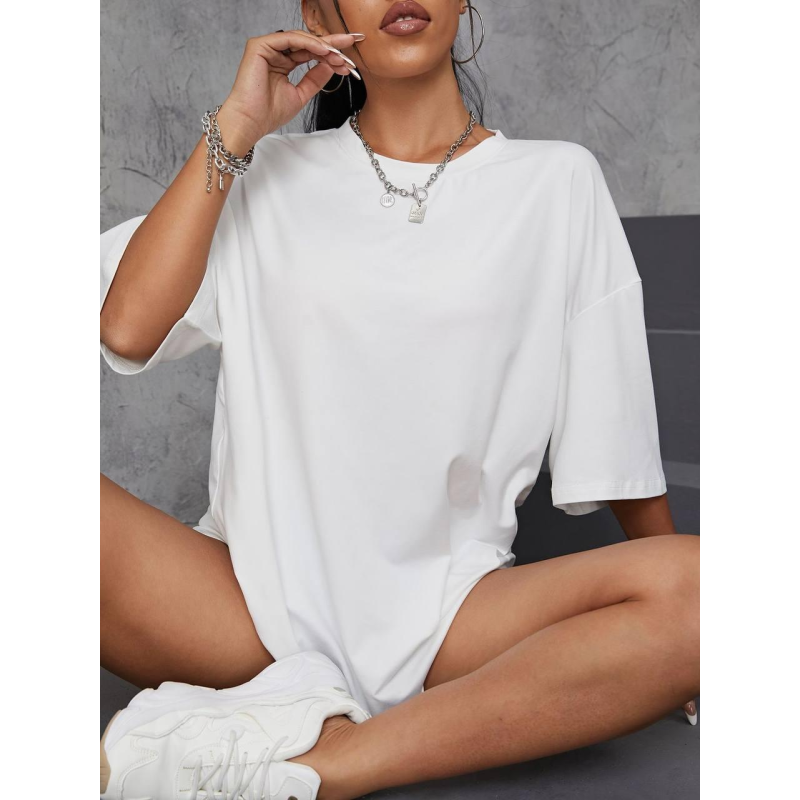Базова футболка жіноча оверсайз Білий, 46/48