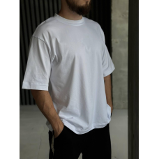 Футболка базова чоловіча оверсайз Білий, 48/52