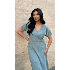 Жіноче літнє мідіплаття з прошви Фісташковий, 54/56