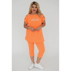 Літній жіночий костюм бриджі та футболка