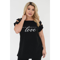 Жіночий літній костюм із бриджами Чорний, 58/60