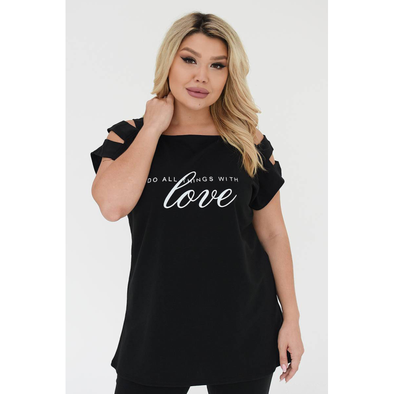 Жіночий літній костюм із бриджами Чорний, 58/60