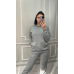 Костюм спортивний жіночий трьохнитка петля Сірий, S Костюм спортивний жіночий трьохнитка петля Сірий, S