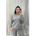Костюм спортивний жіночий трьохнитка петля Сірий, M Костюм спортивний жіночий трьохнитка петля Сірий, M
